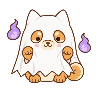 柴犬のこはく（おばけごっこの柴）のイラスト