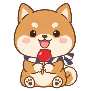 柴犬のぽち（お祭りだいすき柴）のイラスト